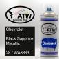 Preview: Chevrolet, Black Sapphire Metallic, 28 / WA8863: 400ml Sprühdose, von ATW Autoteile West.